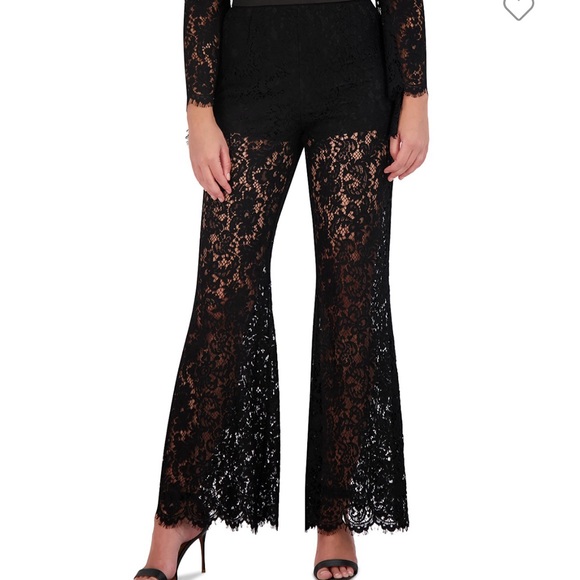 BCBG MAXAZRIA Lace Flared pants size 6 - Picture 3 of 3